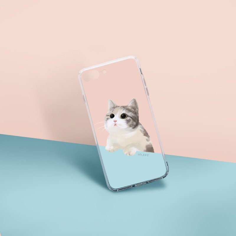 Cat iphone case for 15,14, 13 ,13pro,12,12 mini,11,SE3 case - เคส/ซองมือถือ - พลาสติก สีใส