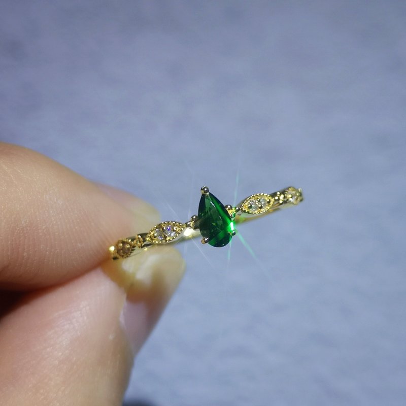 Tourmaline ring - แหวนทั่วไป - เครื่องเพชรพลอย สีเขียว