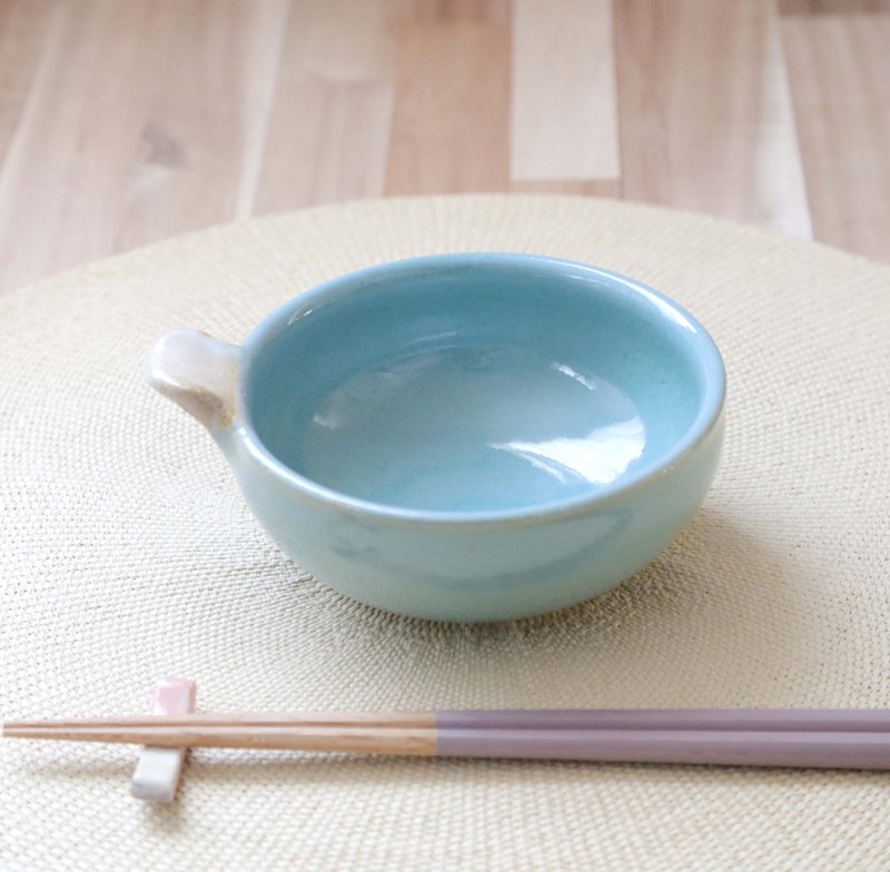 雅緻藍湯碗 點綴白釉 2 - 碗 - 陶 藍色