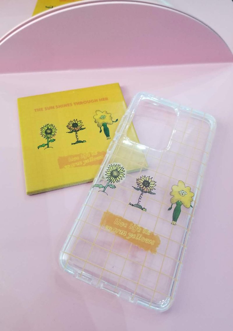 Lemon C sunflower live in yellow - transparent phone case samsung S20+ - Phone Cases - Silicone Transparent