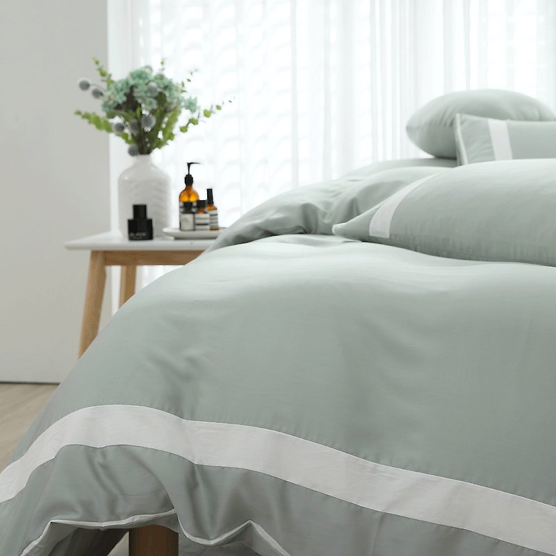 好關係 HAOKUANXI | 春日石綠-萊賽爾天絲被套 - 床包/寢具 - 環保材質 綠色