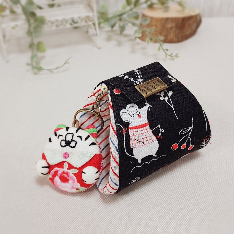 Menghu Multifunctional Small Bag | Key Case | Headphone Storage Bag | Coin Purse - ที่ห้อยกุญแจ - ผ้าฝ้าย/ผ้าลินิน หลากหลายสี