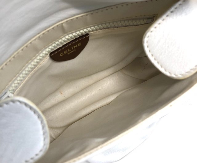 日本直送名牌中古包】CELINE セリーヌショルダーバッグホワイト 日本直送名牌中古包】CELINE セリーヌショルダーバッグホワイト