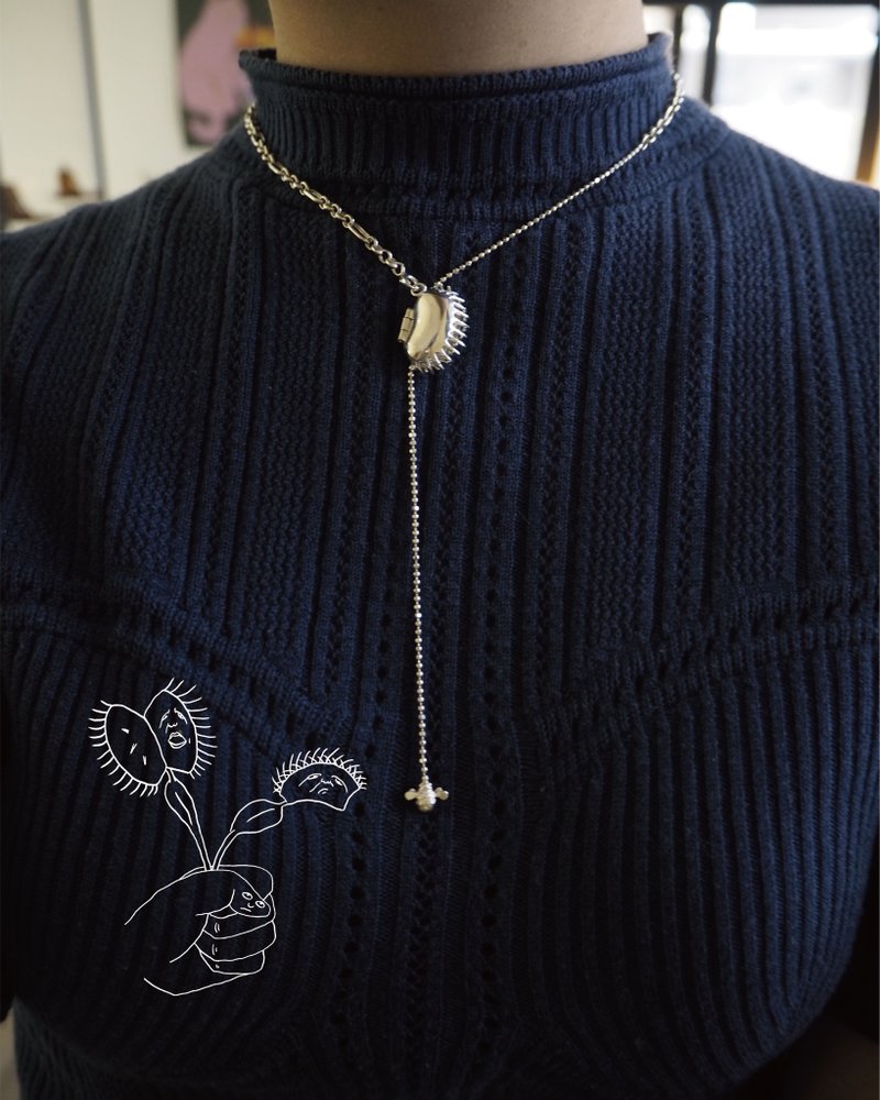 捕蠅草-純銀項鍊 - 項鍊 - 純銀 