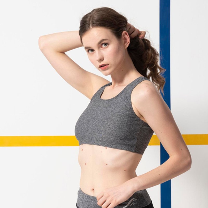 New Women's Day MIT Sports Vest Grey (Amphibious) - Women's Swimwear - Polyester Gray