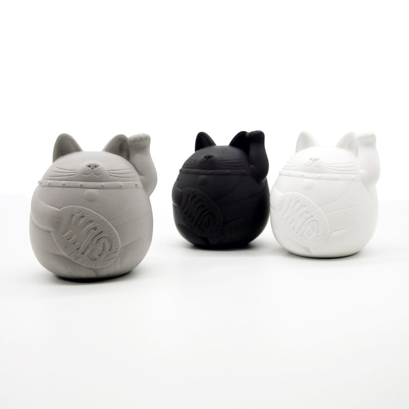 Maneki-neko Aroma stone I 招財貓擴香石 I 水泥 I 附5mi精油－ - 香氛/精油/擴香 - 水泥 灰色