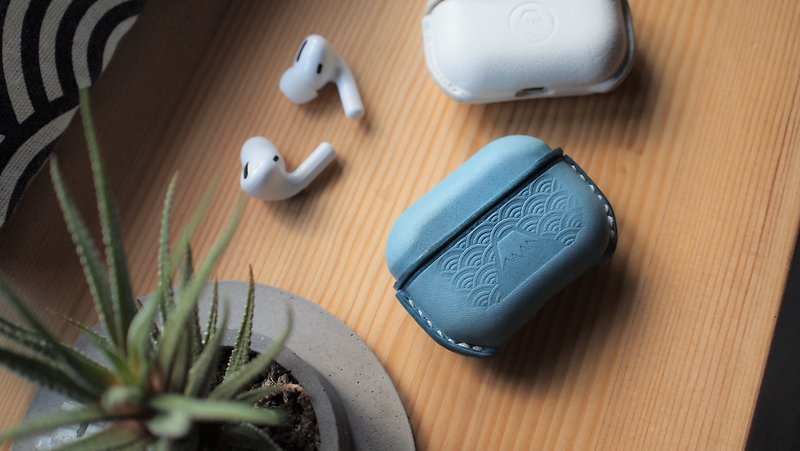 Mt. Fuji Airpods pro / Airpods pro 2 Leather Case - Headphones & Earbuds - Genuine Leather Multicolor
