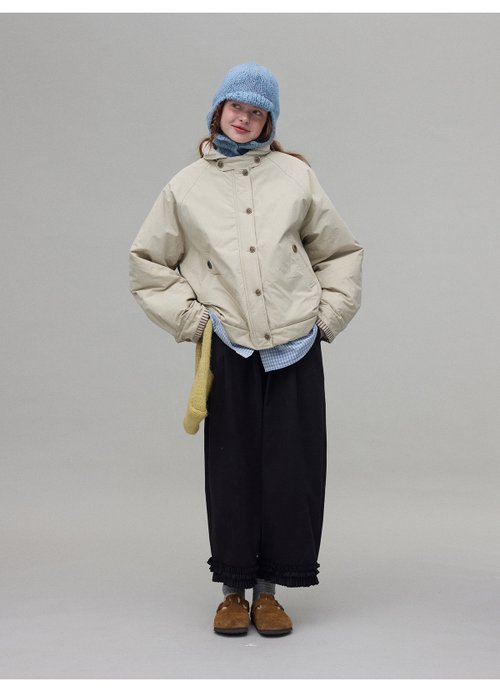 oddmaker odd maker圓領寬松保暖棉服女2024年新款加厚設計百搭厚外套