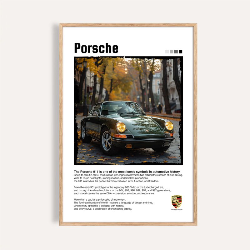 秋光行旅 Autumn Drive / 經典跑車藝術掛畫 畫芯 海報 - 海報/掛畫/掛布 - 紙 