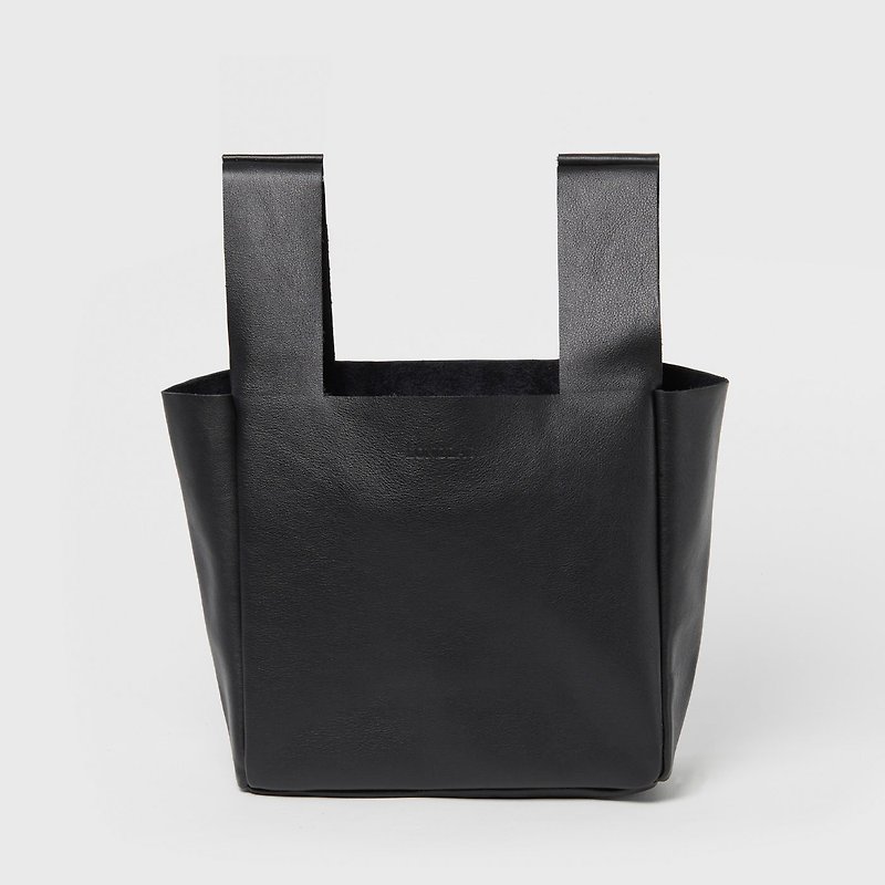LONGLAI  JEKYLL & HYDE SMALL TOTE BAG RICH BLACK - Handbags & Totes - Genuine Leather Khaki