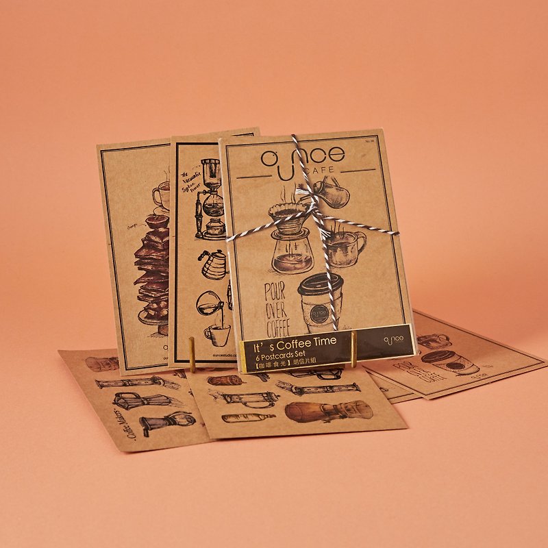 コーヒータイム フォトポストカード 6組入り - カード・はがき - 紙 