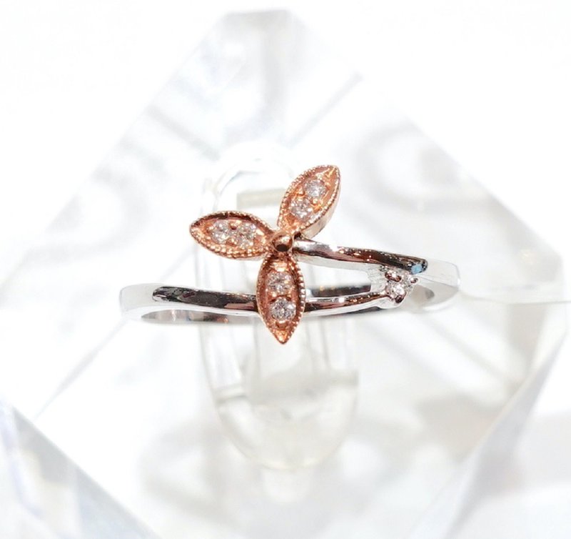 Polygold Jewelry-Natural Diamond K Gold Ring - General Rings - Gemstone 
