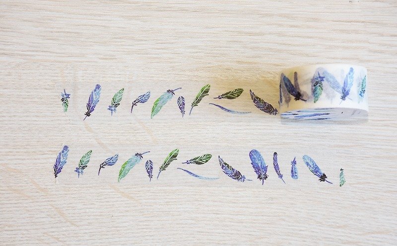 Love of the Week Series-Kasuga's Feather Paper Tape - Washi Tape - Paper Green