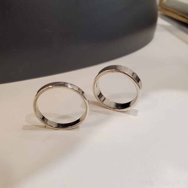 [Couple Rings] Wide Face Couple Rings/Two Preferential Prices/Size Rings - General Rings - Sterling Silver Silver