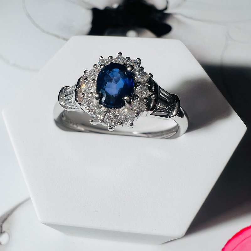 藍寶石戒指 - 戒指 - 寶石 藍色
