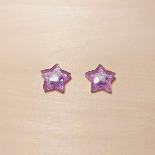 鳥嶼 Niaoyoo 復古紫糖果星星耳環