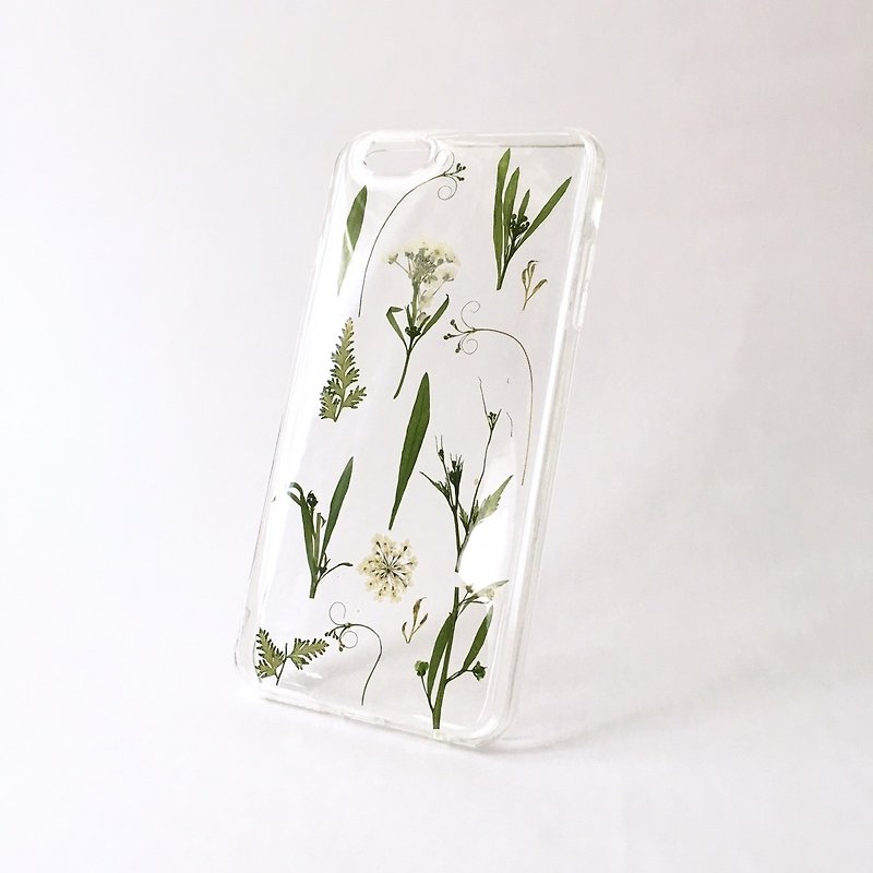 Materia Medica:: Dry flower pressed flower protective cover iphone sony samsung - เคส/ซองมือถือ - พืช/ดอกไม้ สีเขียว