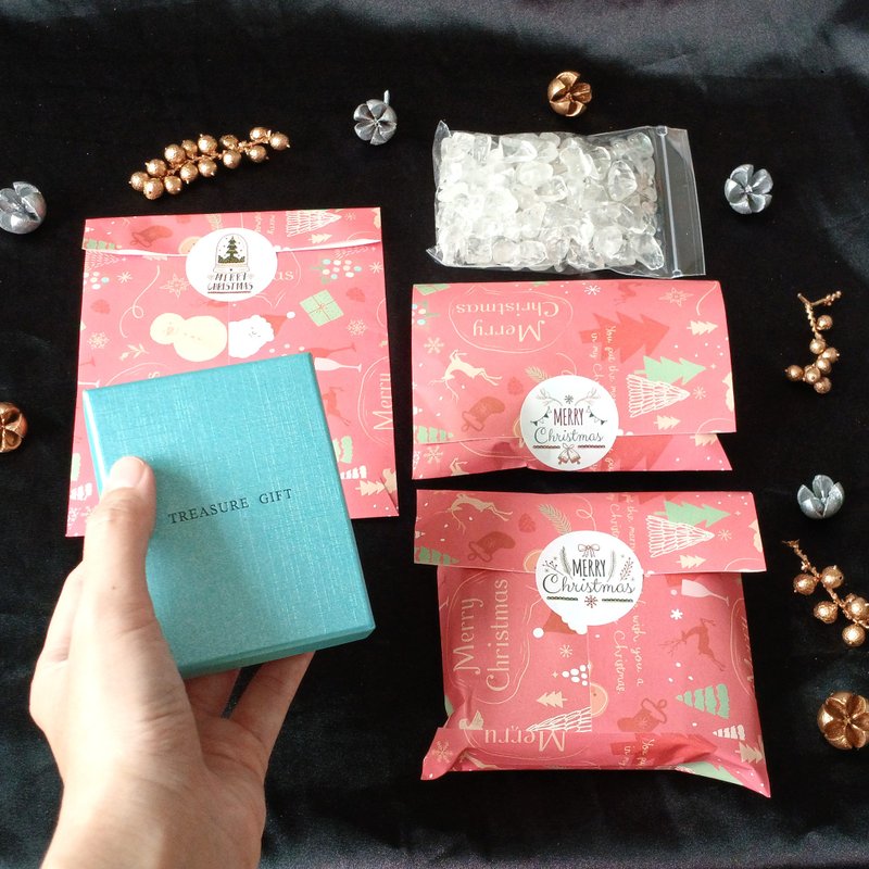 聖誕禮物-紫水晶-黑碧璽-草莓晶-招財-水晶手鍊 - 手鍊/手環 - 水晶 紅色