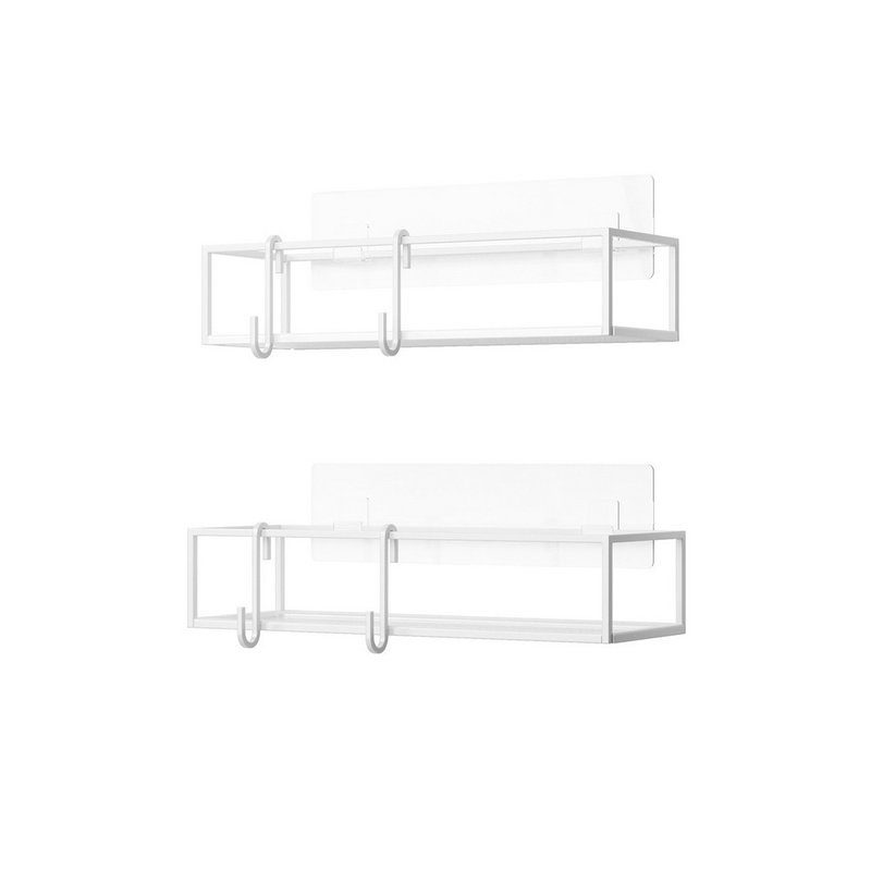 【Umbra】2 pieces of wall-mounted bathroom hook storage racks (Cloud White) | Storage rack - Bathroom Supplies - Other Metals Black