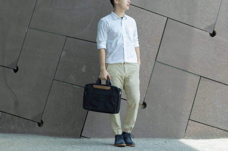 15" 3way Briefcase/hand bag/shoulder bag/cross bag/backpack/laptop(Black) - Laptop Bags - Nylon 