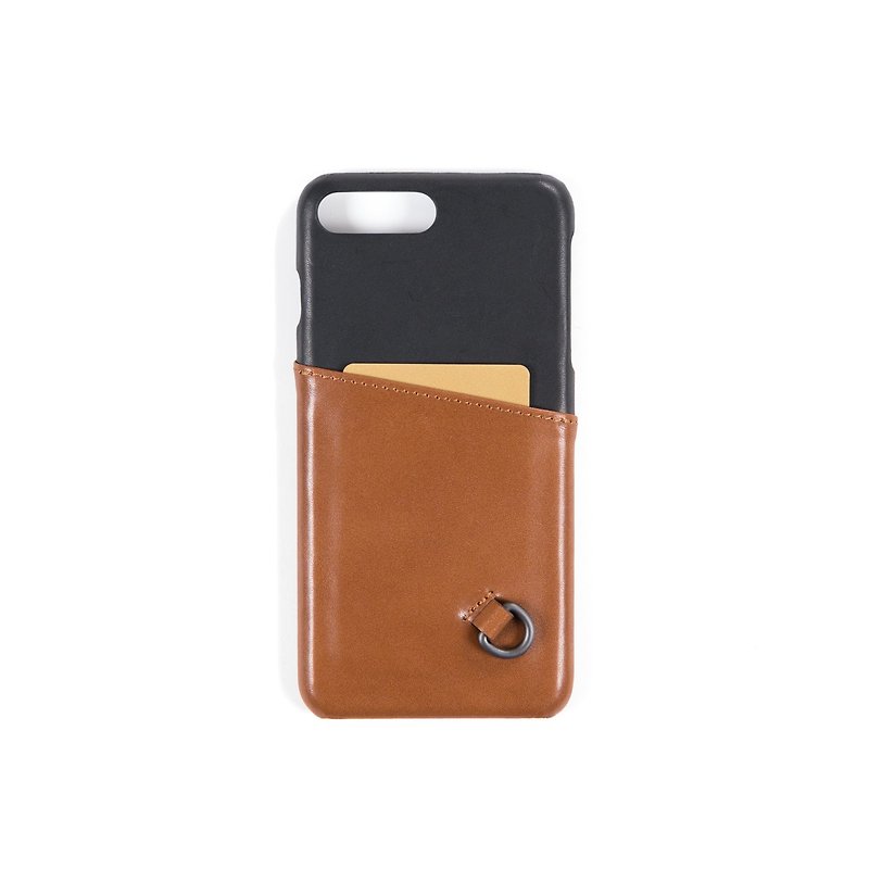 Patina | Leather Handmade iPhone Cardable Phone Case - เคส/ซองมือถือ - หนังแท้ หลากหลายสี