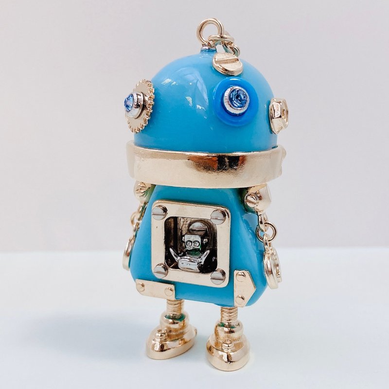 Robot Charm Accessories - ที่ห้อยกุญแจ - พลาสติก สีน้ำเงิน