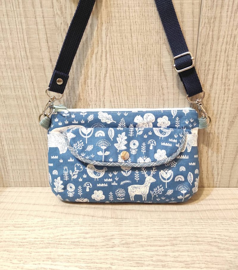 手機隨身包-挪威森林 - 側背包/斜背包 - 棉．麻 