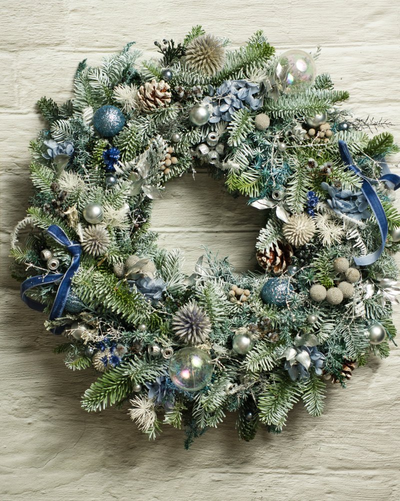 Christmas Series -  Grand Christmas Wreath - Dried Flowers & Bouquets - Plants & Flowers Blue