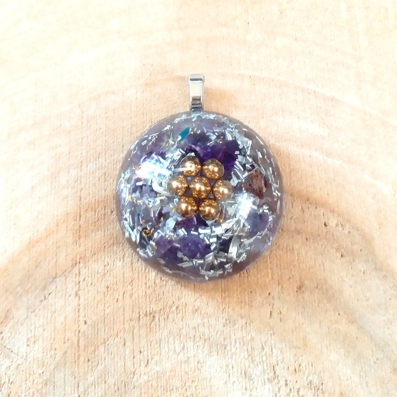 【宇能】寵物奧根吊飾 紫晶 鎮定安神 - 客製化寵物商品 - 水晶 紫色