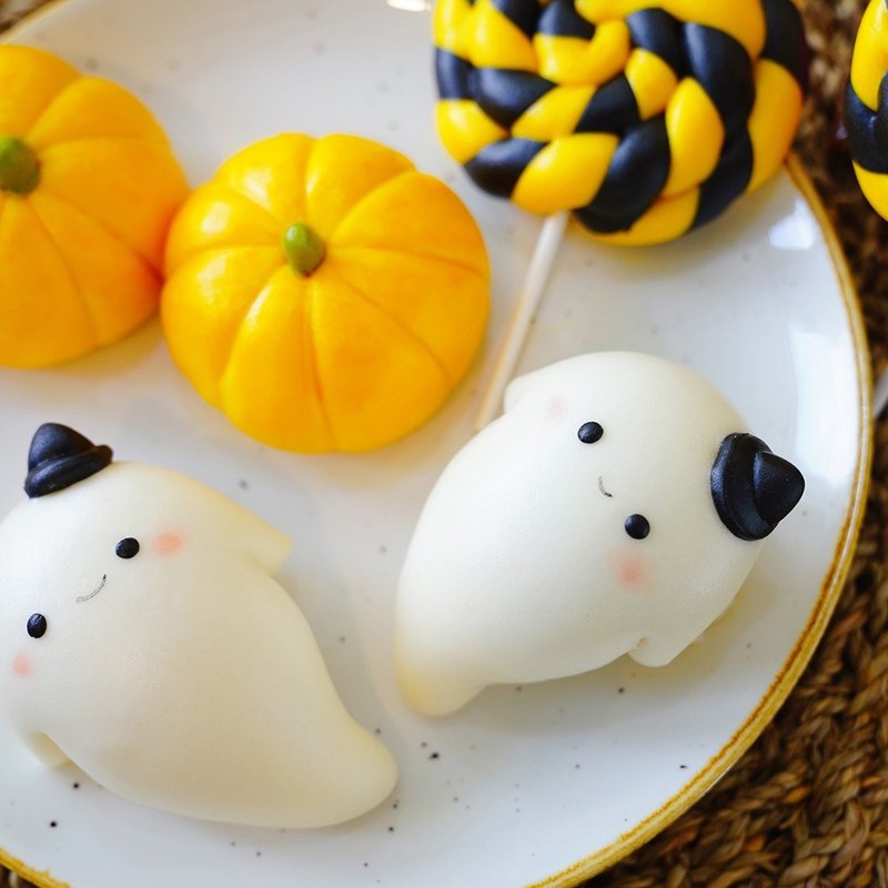 Meiji Steamed Buns Halloween Milk Style Steamed Buns, a box of 6 - อื่นๆ - วัสดุอื่นๆ 