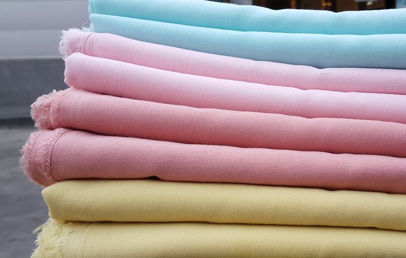 Cotton candy chiffon willow plain fabric / 1 size - Knitting, Embroidery, Felted Wool & Sewing - Cotton & Hemp Multicolor