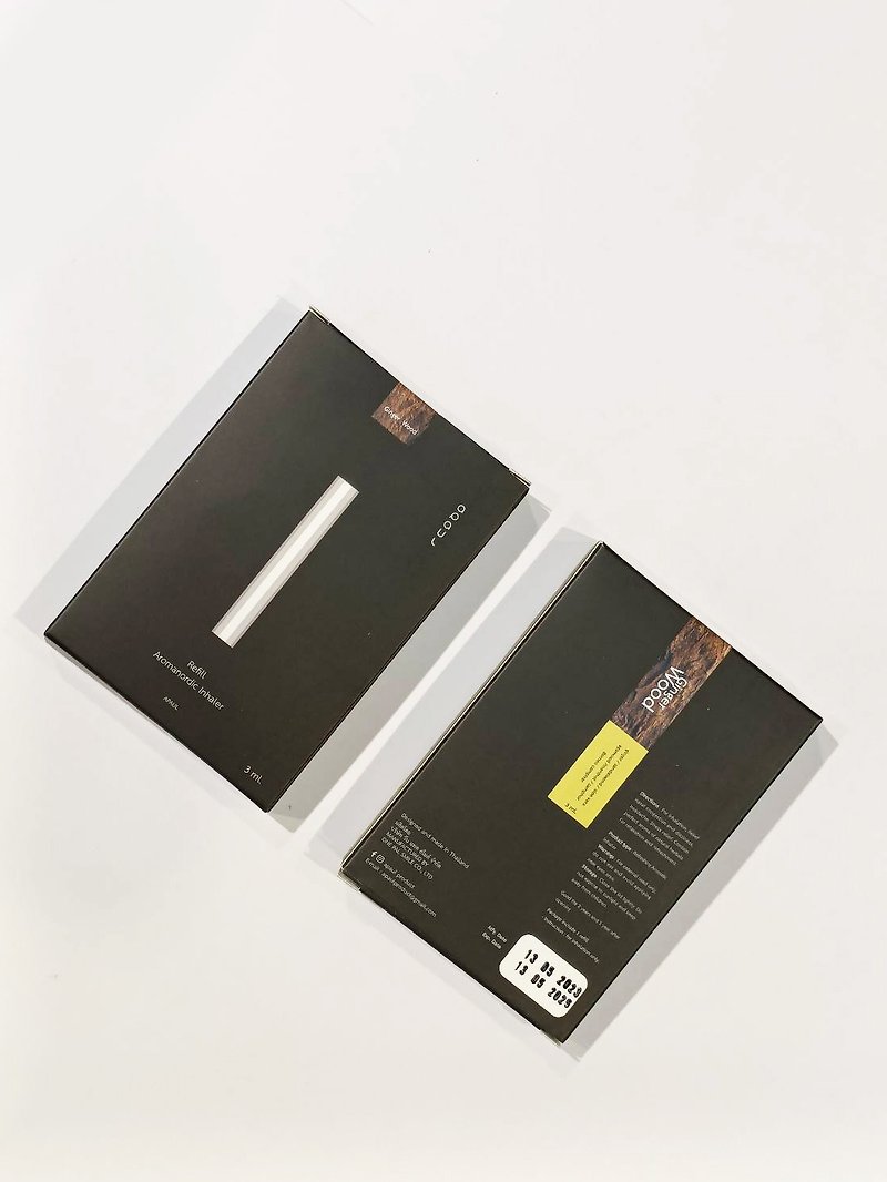 Refill Aromanordic inhaler  ( Ginger Wood  scent 3 ml.) - Travel Kits & Cases - Polyester White