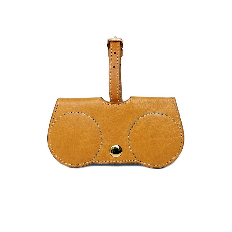 Tan Nude B.Cover Hanging Out leather Pouch Cases Sunglasses - 眼鏡/眼鏡框 - 真皮 