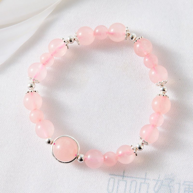 Sweet Rose Quartz Bracelet - (Consecration included) Enhance Popularity - สร้อยข้อมือ - คริสตัล สึชมพู