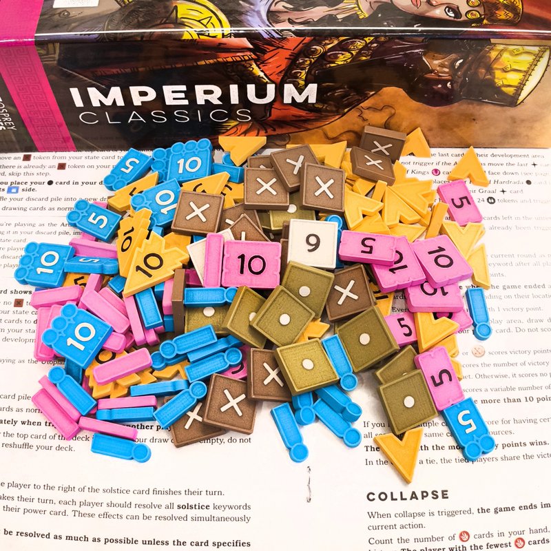 Deluxe Resource Tokens compatible with Imperium: Classics and Legends board game - บอร์ดเกม - วัสดุอื่นๆ 