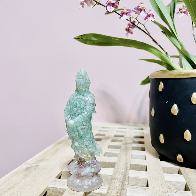 Aogang Guanyin ornament - ของวางตกแต่ง - เครื่องประดับพลอย สีเขียว