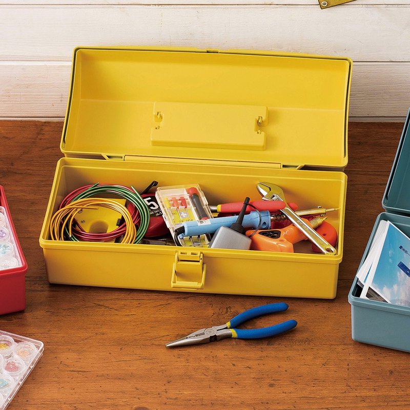 Japanese Tianma HACOTTO long multi-functional PP portable storage tool box - 4 colors available - Storage - Plastic Multicolor