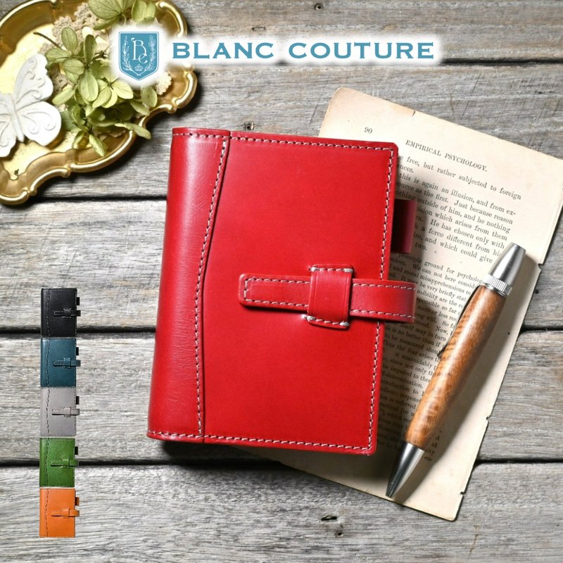 システム手帳 ミニ6 サイズ 本革 15mm リング 革 - ノート・手帳 - 革 ブラック