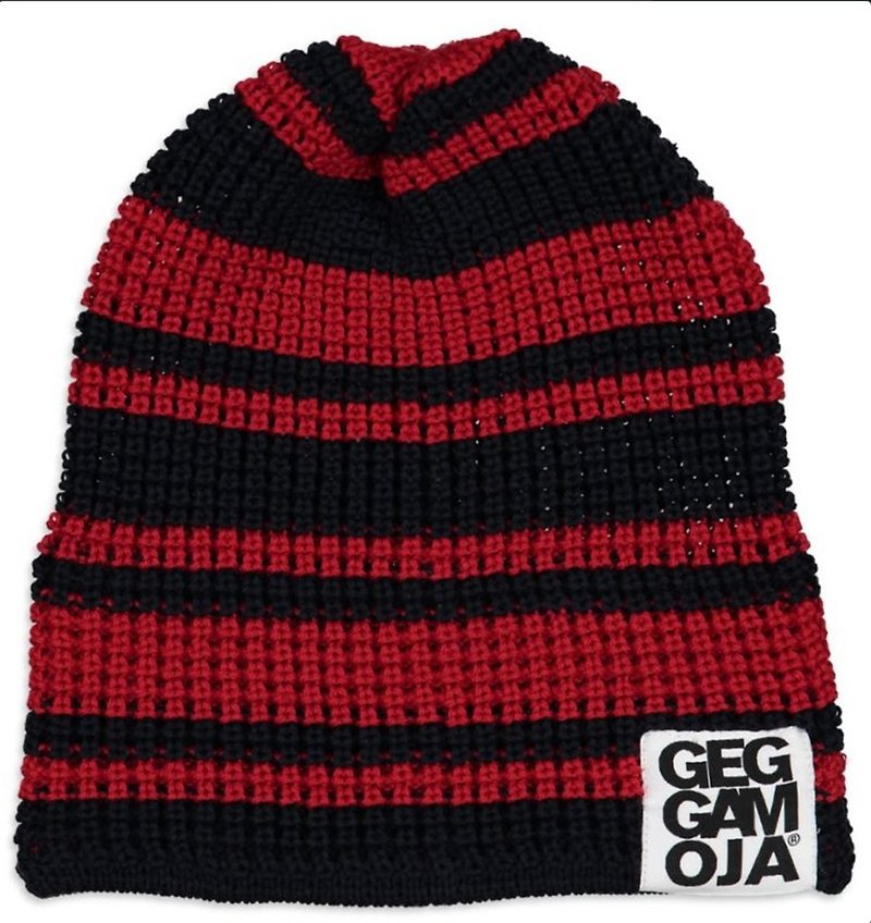 【北歐童裝】瑞典保暖內刷綿密防水毛層羊毛針織帽2歲至6歲 紅/黑 - 嬰兒帽子/髮帶 - 羊毛 紅色