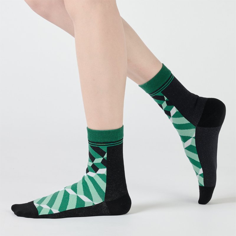 国立両庁院コラボ_方椽 ミドル丈ソックス - ブラック(F) - 靴下・ソックス - コットン・麻 ブラック