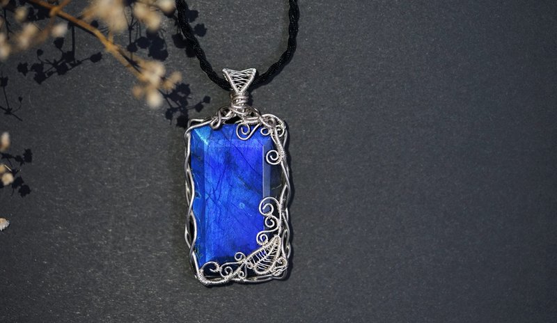 Made of pure hand - wound silver jewelry necklace - สร้อยคอ - เครื่องประดับพลอย หลากหลายสี