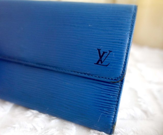RARE Louis Vuitton VINTAGE leather Trifold wallet / bifold AUTHENTIC