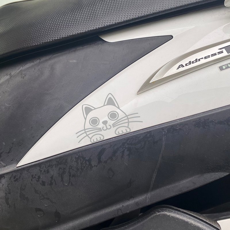 探頭動物 車貼 貓咪 熊熊 矮袋鼠 狗狗 反光貼紙 3M貼紙 機車貼紙 - 貼紙 - 防水材質 