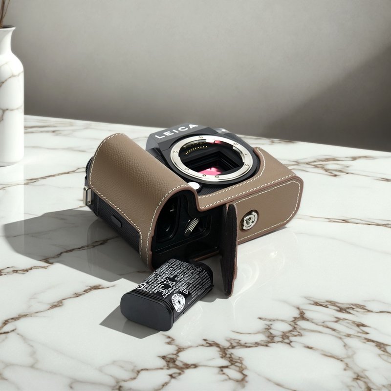 手掌紋皮革相機底座皮套 適用機型 LEICA SL3 / SL3-S - 相機包/相機袋 - 真皮 多色