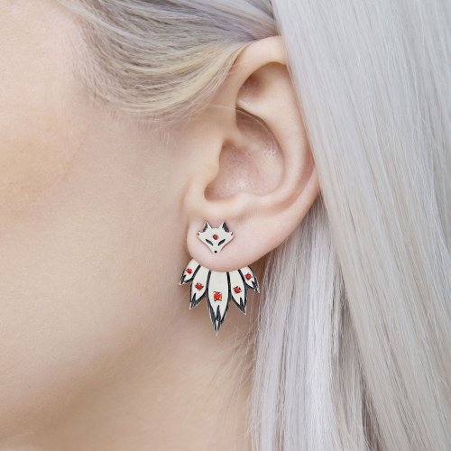 キツネ尻尾ピアス（赤狐） | EmiriA online shop