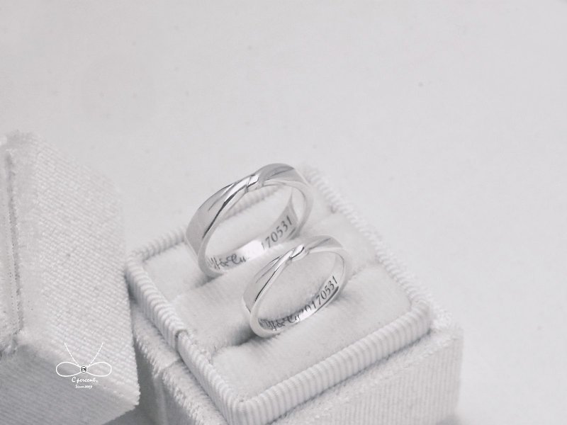 [Engraving] Married Couple | Couple Rings Sterling Silver Rings Handmade Silver Jewelry Lovers Gifts - แหวนคู่ - เงินแท้ สีเงิน