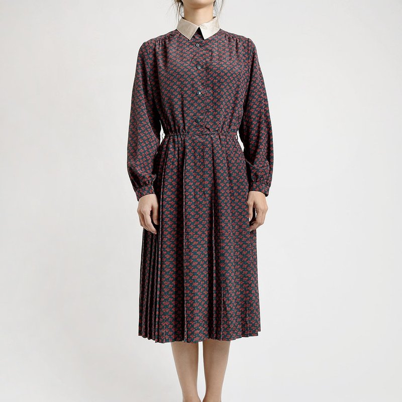 Vintage Japan Dress - ชุดเดรส - วัสดุอื่นๆ สีแดง