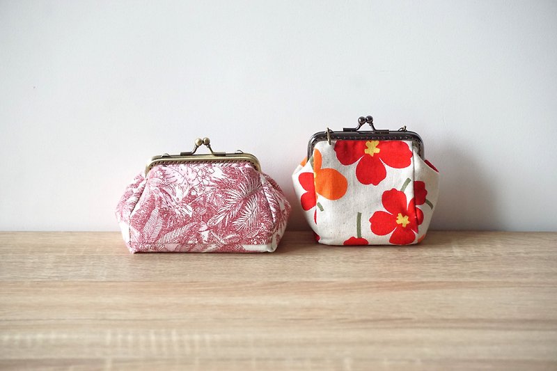 Gamaguchi bag - 2 types/purse/ DIY Pack - Coin Purses - Cotton & Hemp Multicolor
