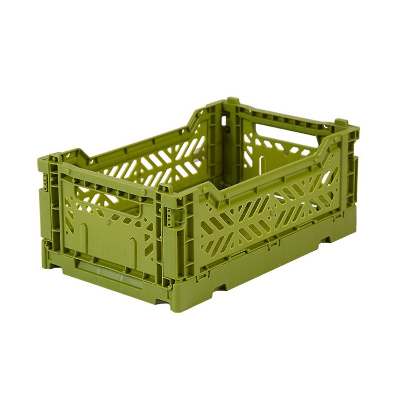 Turkey Aykasa Folding Storage Basket (S)-Olive Green - Storage - Plastic 