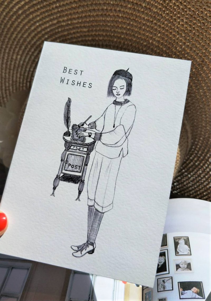 Greeting cards /萬用卡片/手繪/歐式古典/卡片/賀卡 - 卡片/明信片 - 紙 白色